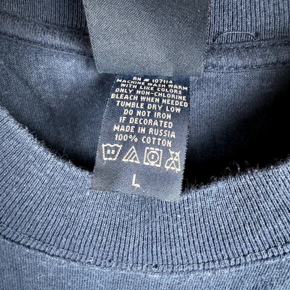 Vintage Myrtle Beach Shirt Size Large Blue Sleeveless Athletic Dept Powerlifter - Picture 4 of 6